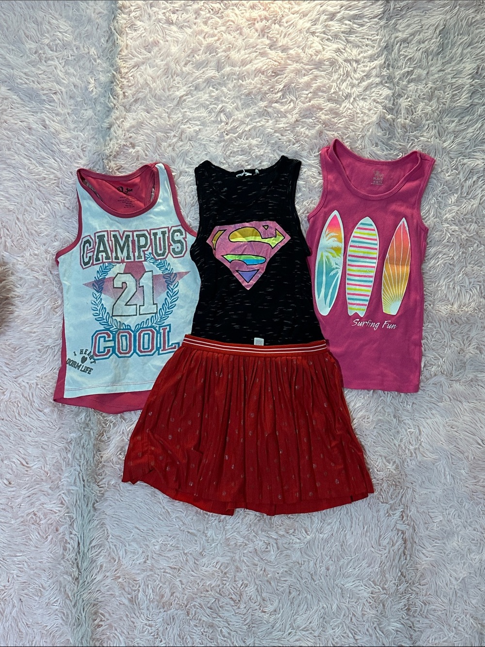 Girls Tank Tops and Skirt - Kid's Casual Tee